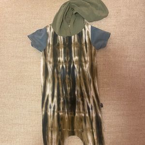 Rags to Raches romper with hood
